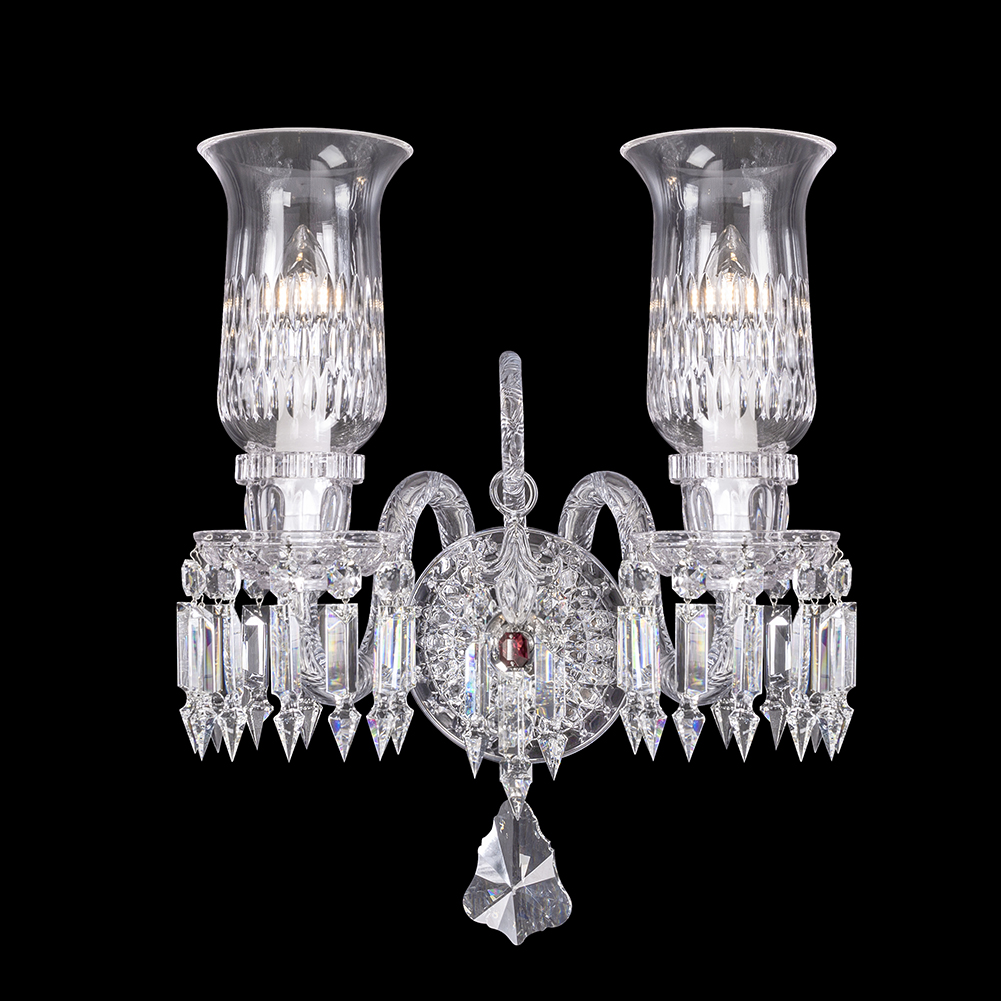 Crystal cup wall sconce