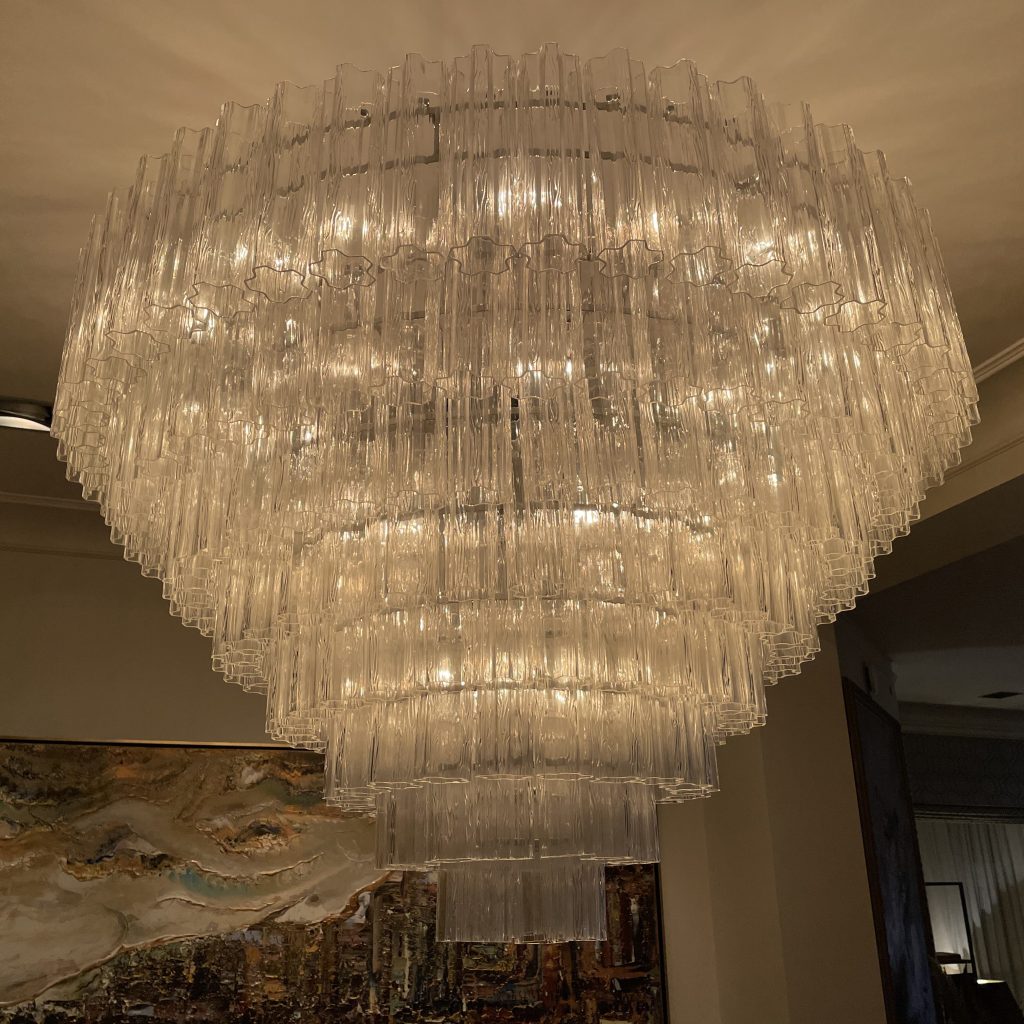 Glass Dinning chandelier on Sweden Seal