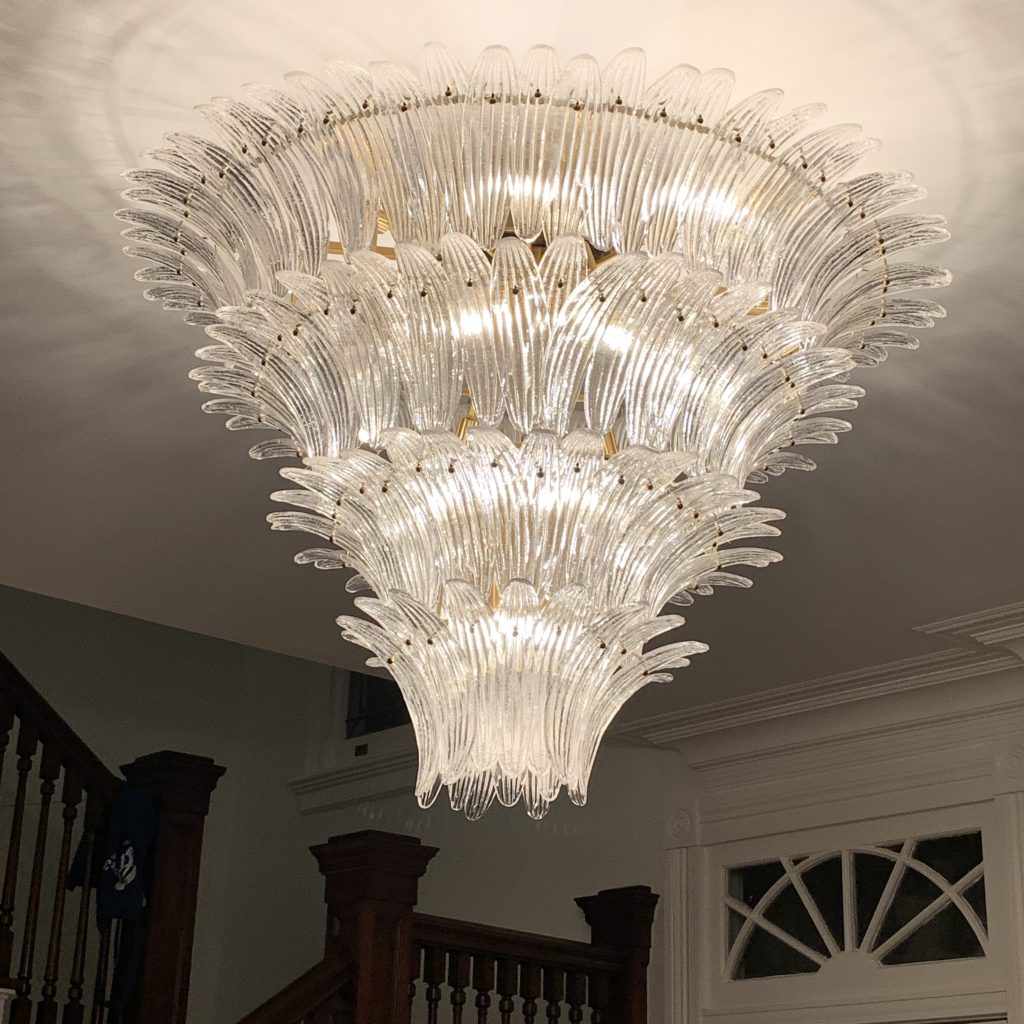 Glass blossom chandelier for living room Seal