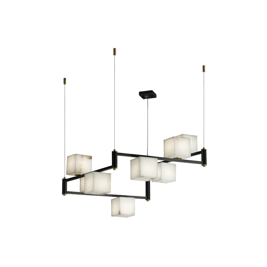 Alabaster_Square_Box_Chandelier_1.jpg Alabaster Square Box Chandelier - Image 1