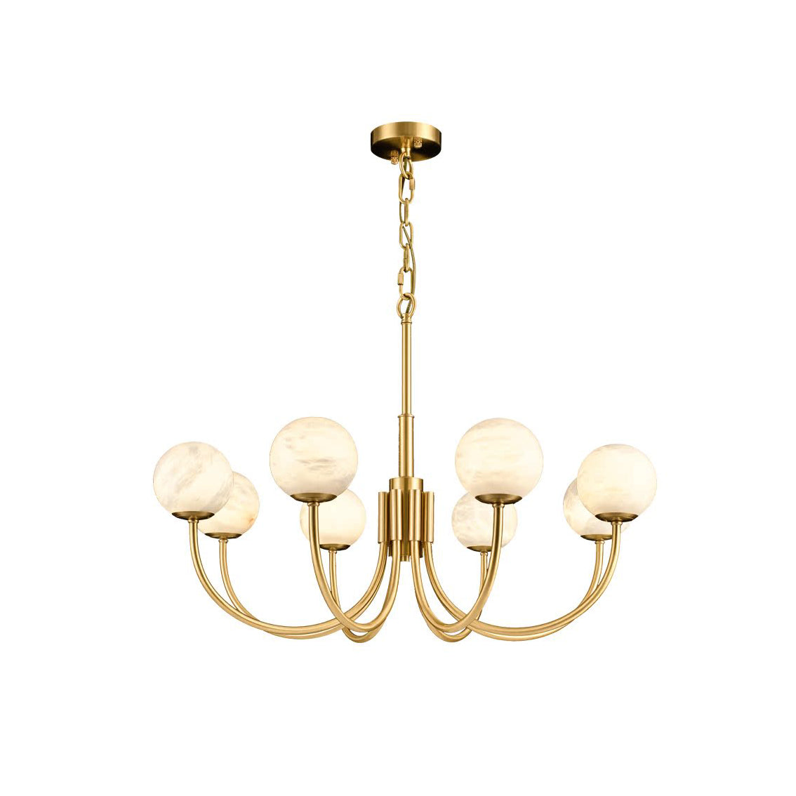 Aurelian_Alabaster_Globe_Chandelier_1.jpg Aurelian Alabaster Globe Chandelier - Image 1