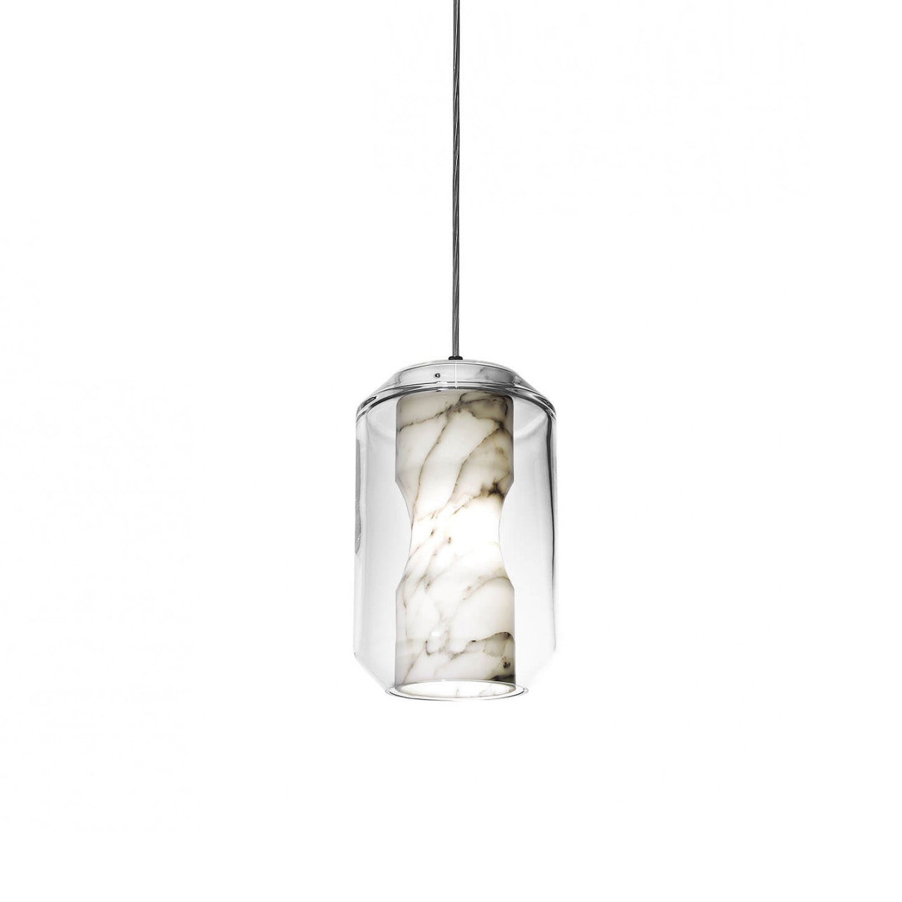 Chamber_Pendant_Light_0.jpg Glass Alabaster Pendant Lamp - Image 1