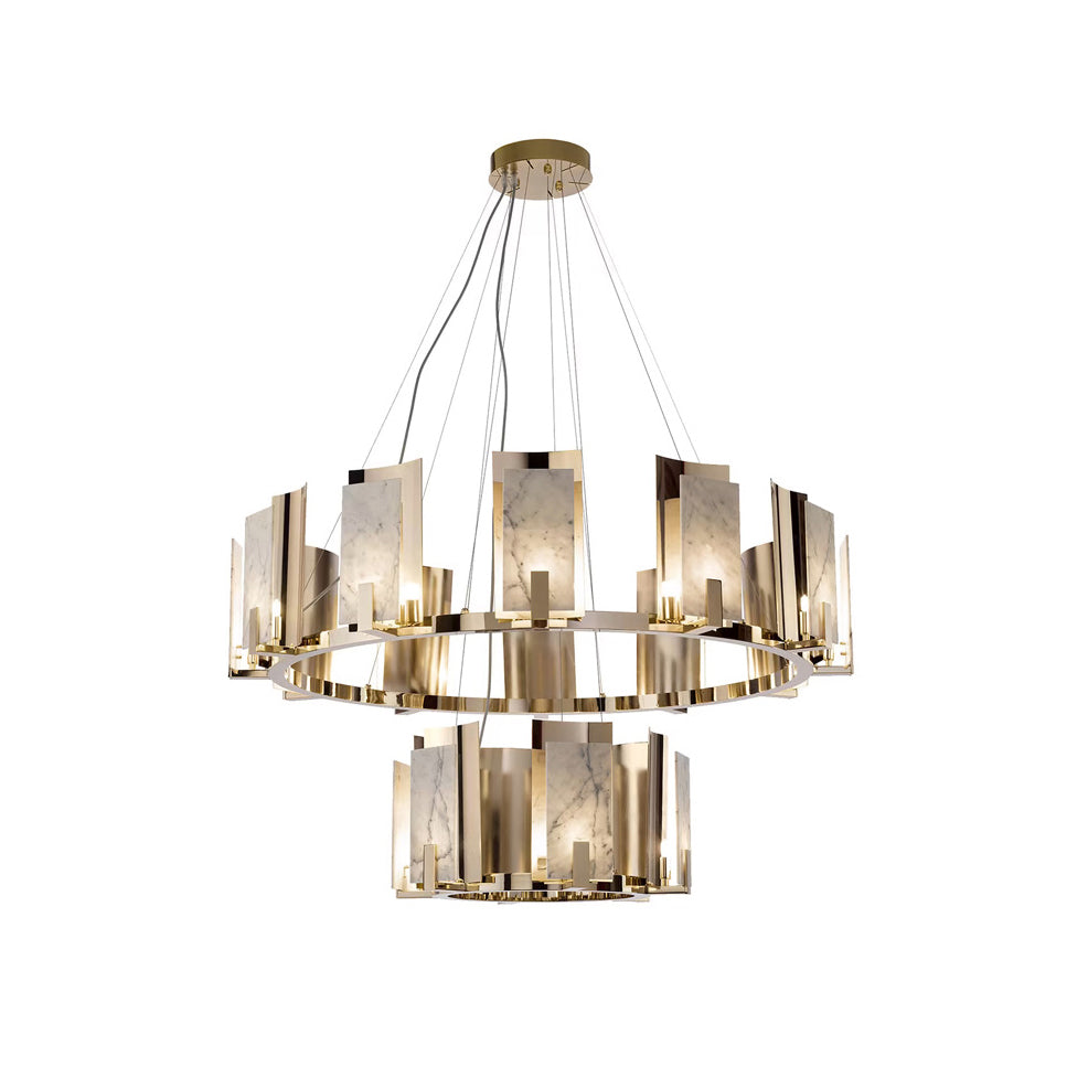 Jessie_Alabaster_Round_Chandelier_3.jpg Jessie Alabaster Round Chandelier - Image 1